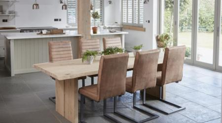 oak mill dining wooden legs